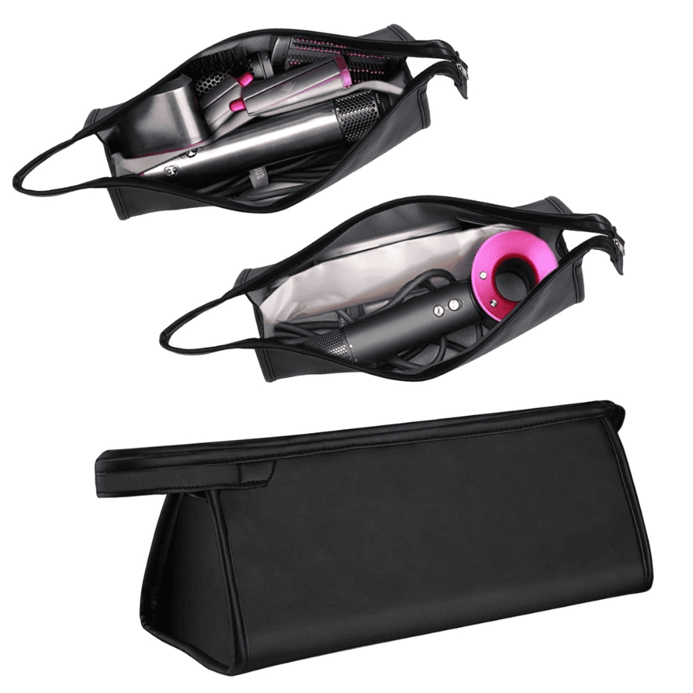 Dyson Airwrap レザーケース付き Dyson Airwrap Styler Portable Supersonic Travel Storage Bag (Black