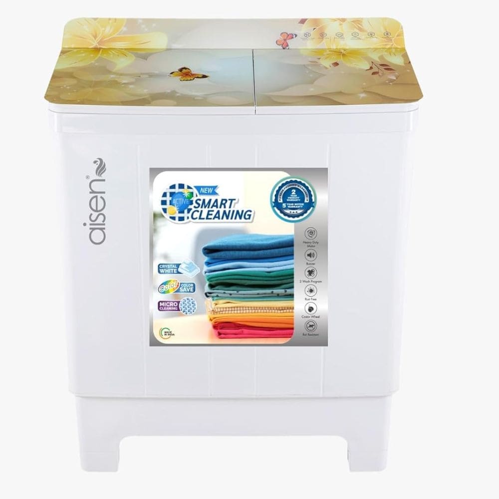 Aisen 8.5 Kg 5 Star Semi-Automatic Top Load Washing machine