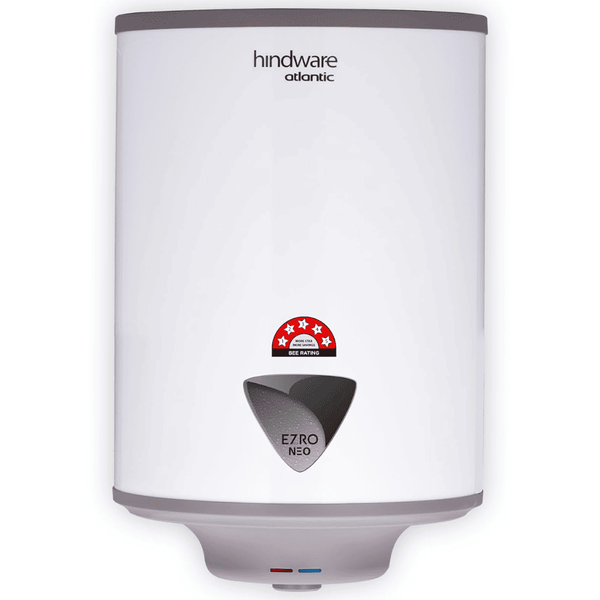 Hindware 15 Ltrs Vertical Storage, Star Wall Mounting Water Heater Geyser  (EZRO Neo 15L, White)