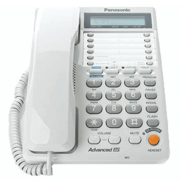 Panasonic KX-T2378MXWD, Two line Corded Landline Phone (White