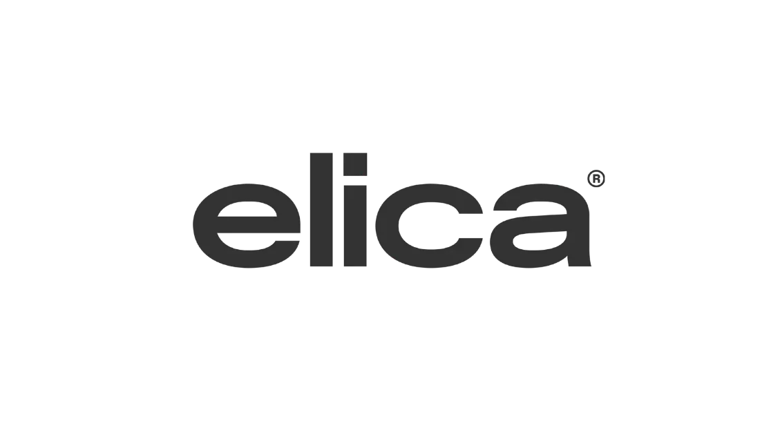 Elica logo in black text on transparent background
