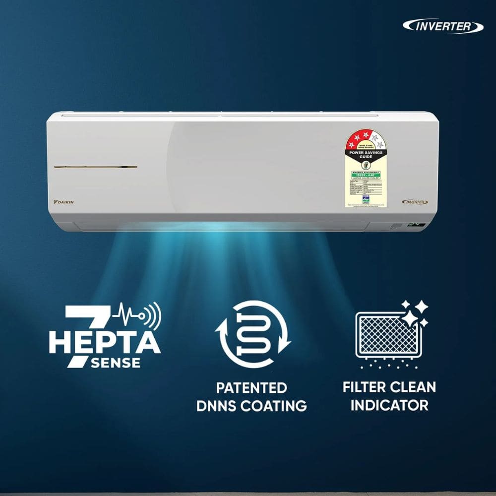 Daikin 1.5 Ton 3 Star Hot & Cold Inverter Split Air Conditioner (FTHT50XV16VAA)