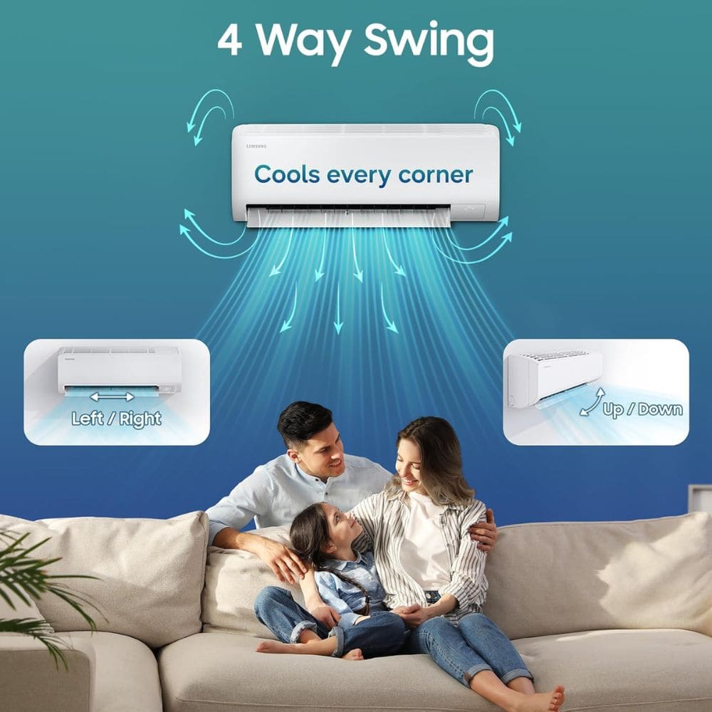Samsung 1.5 Ton 3 star Inverter Split Air Conditioner (Bespoke AI WiFi, AR50H18D13H)