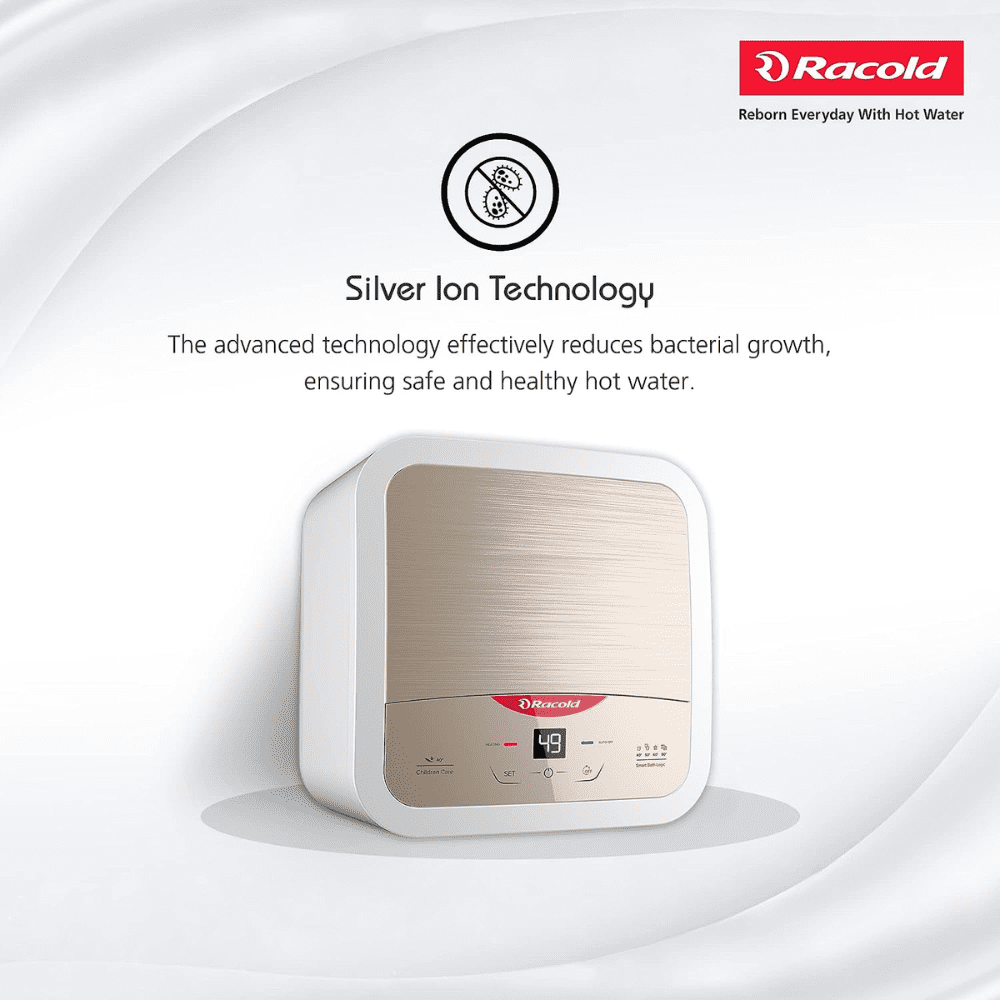 Racold 15 Ltrs Vertical Storage, 5 Star Water Heater Geyser (OMNIS 15 DG 2KW B, Ivory)