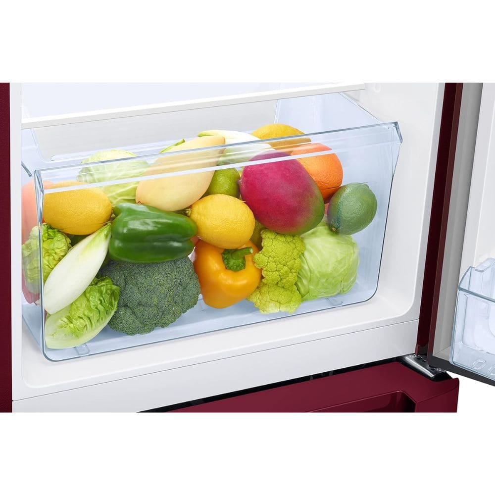 Samsung RR21C2H25RZ, 189 Ltrs Direct Cool Single Door Refrigerator, Midnight Blossom Red
