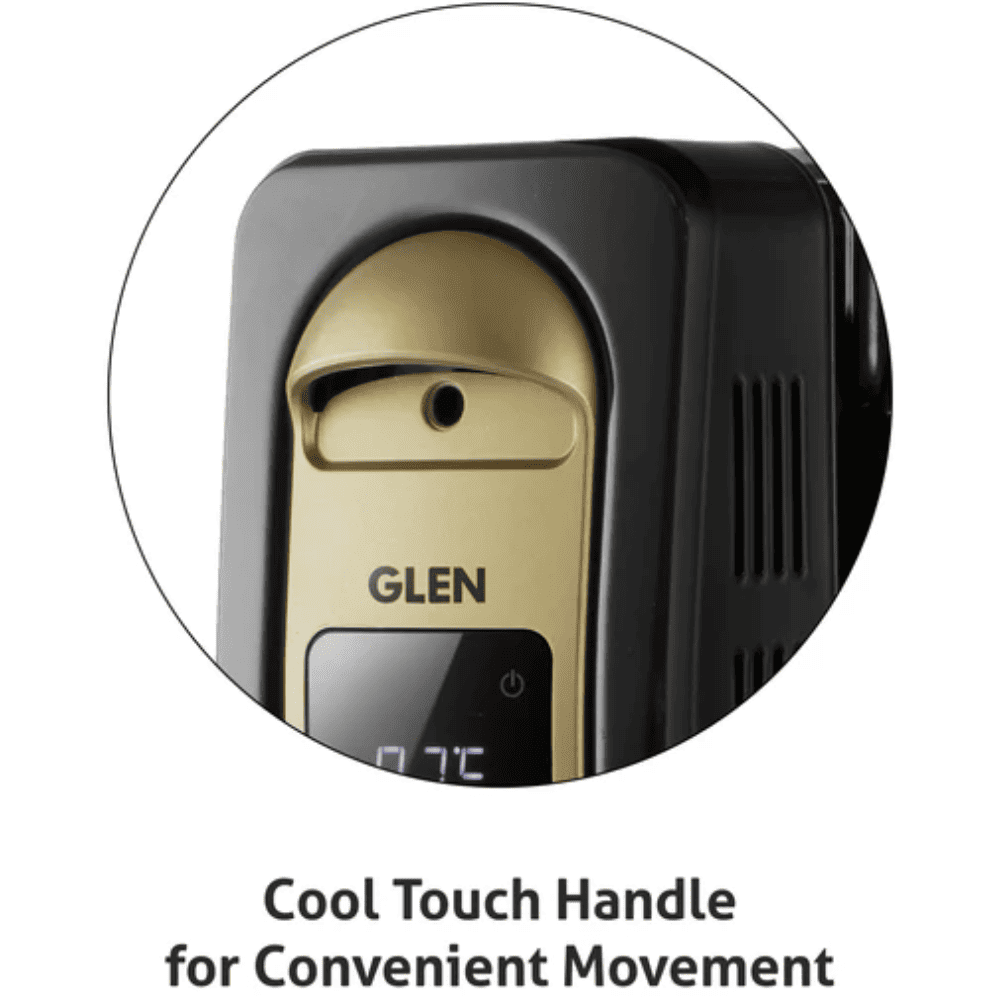 Glen 11 Straight Fins 2900 Watts Electric Oil Filled Digital Room Heater with PTC Fan (Black)