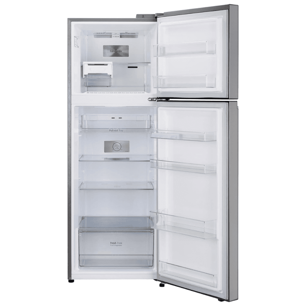 LG 343 Ltrs 2 Star Inverter Frost Free Double Door Refrigerator (GL-S382SPZY, Shiny Steel)