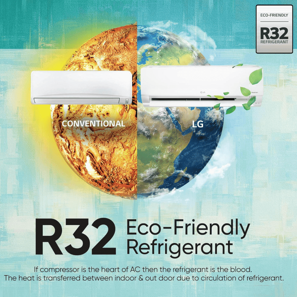 LG 1.5 Ton 3 Star DUAL Inverter Split Air Conditioner (USNQ19HNXE,6-in-1 AI Convertible, Viraat Mode)