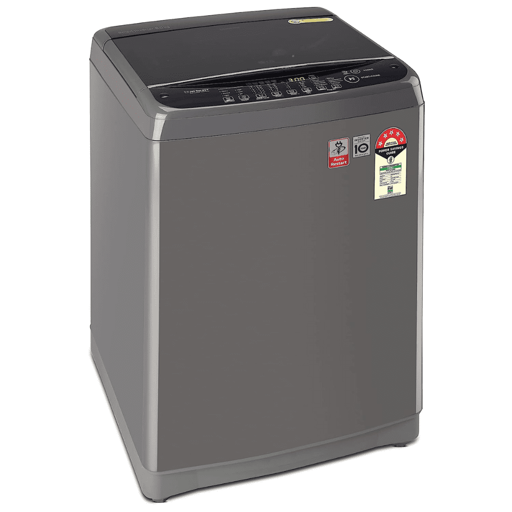 LG 8 Kg 5 Star Fully-Automatic Top Load Washing machine (T80VBMB1Z, Black)