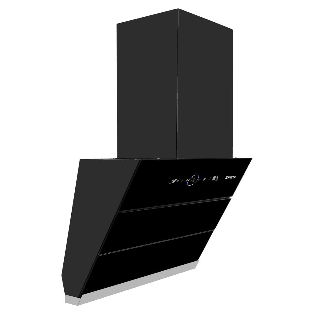 Faber COMET BLDC FL HC, 60 cm 1500 m3/hr Heat Auto Clean Wall Mounted Curved Glass Kitchen Chimney (Black)