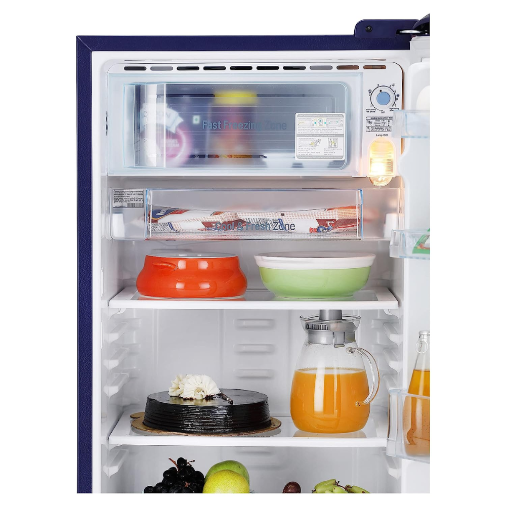 LG 185 Ltrs 3 Star Inverter Direct Cool Single Door Refrigerator (GL-B201ABED, Blue Euphoria)