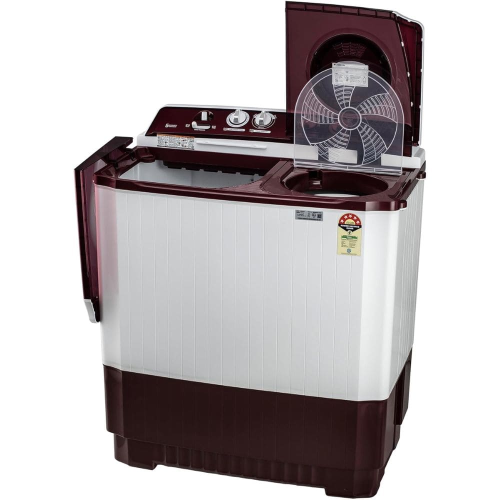 LG 10.5 Kg 5 Star Semi-Automatic Top Load Washing machine (P105ASRAZ, Maroon)
