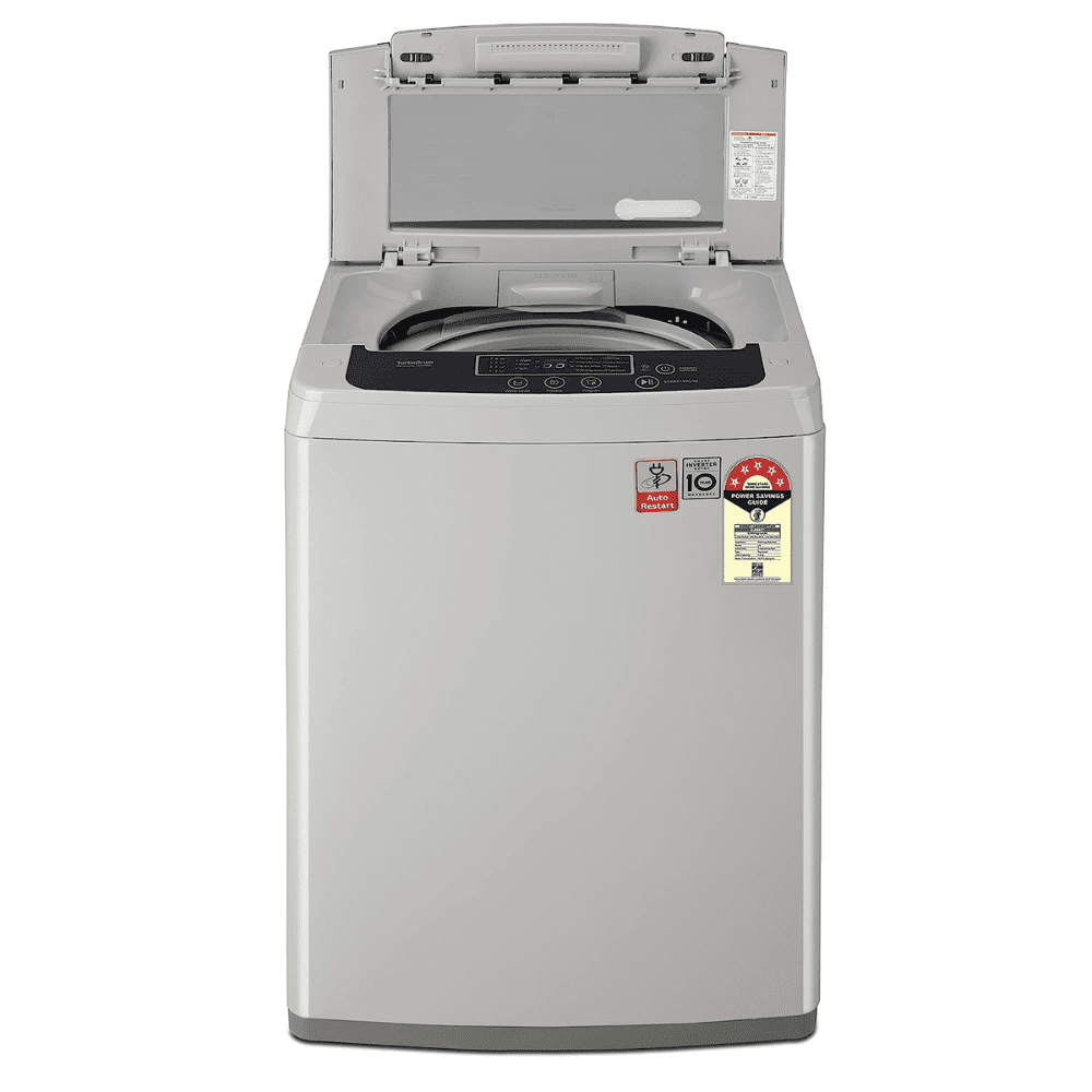 LG 7.5 Kg 5 Star Smart Inverter Fully-Automatic Top Load Washing machine (T75SKSF1ZA, Middle Silver)