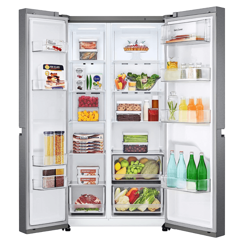 LG 688 Ltrs 5 Star Smart Frost Free Side by Side Refrigerator (GC-B257KQDV, Graphite Steel)