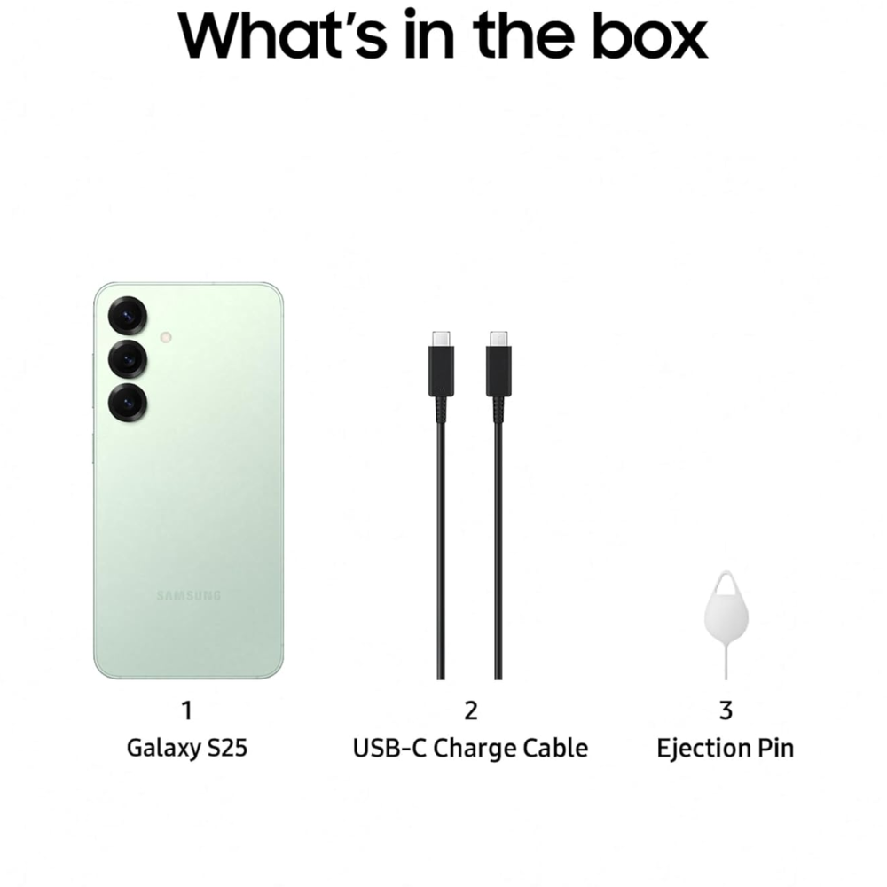 Samsung Galaxy S25 5G, 12GB RAM, 256GB Storage AI Smartphone, Titanium Silver,Sky Blue,Light Green,Blue