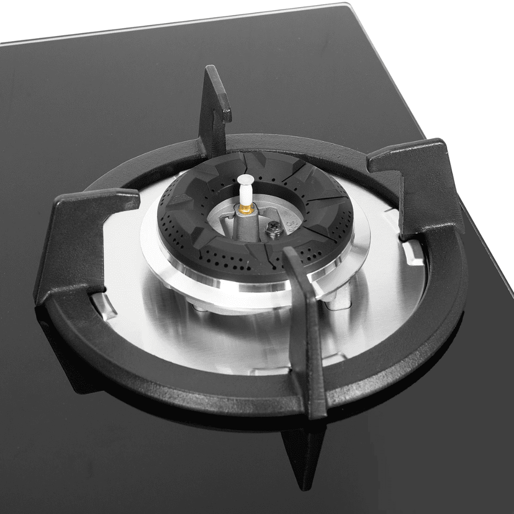 Faber Hob SUPERIA HT764 BR AI, 4 burner 90 cm Auto Ignition Glass Top Full Brass Burners 2 Medium + 1 Small + 1 High Gas Stove (Black)