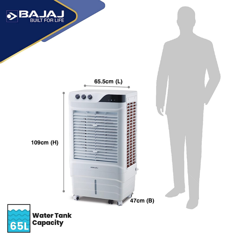 Bajaj DMH65 Neo, 65 Ltrs Portable Desert Air Cooler