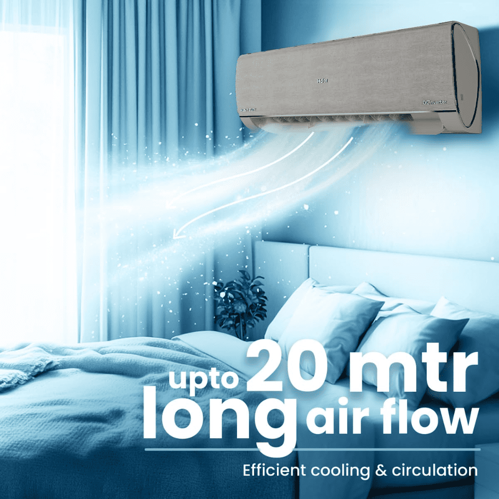 Haier 1.5 Ton 5 Star Elegante Heavy Duty AI Air Conditioner (HSA19GHD-GAI5NB-I 5125 W)