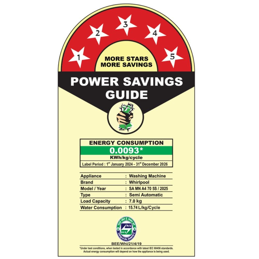 Whirlpool 7 Kg 5 Star Semi-Automatic Top Load Washing machine (ACE 7.0 SUP SOAK 5YR, Grey)