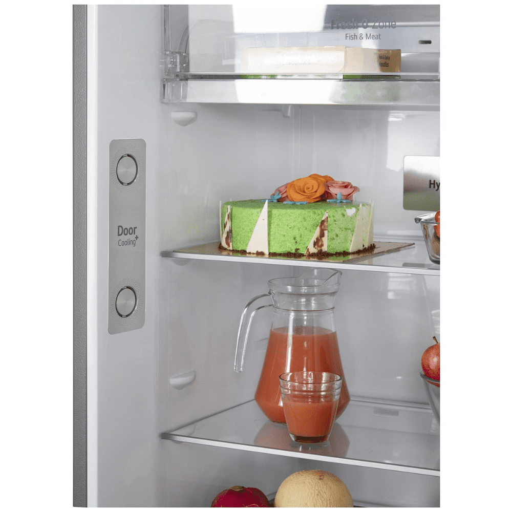 LG 408 Ltrs 3 Star Smart Wi-Fi Frost Free Double Door Refrigerator (GL-T412VDSX, Dazzle Steel)