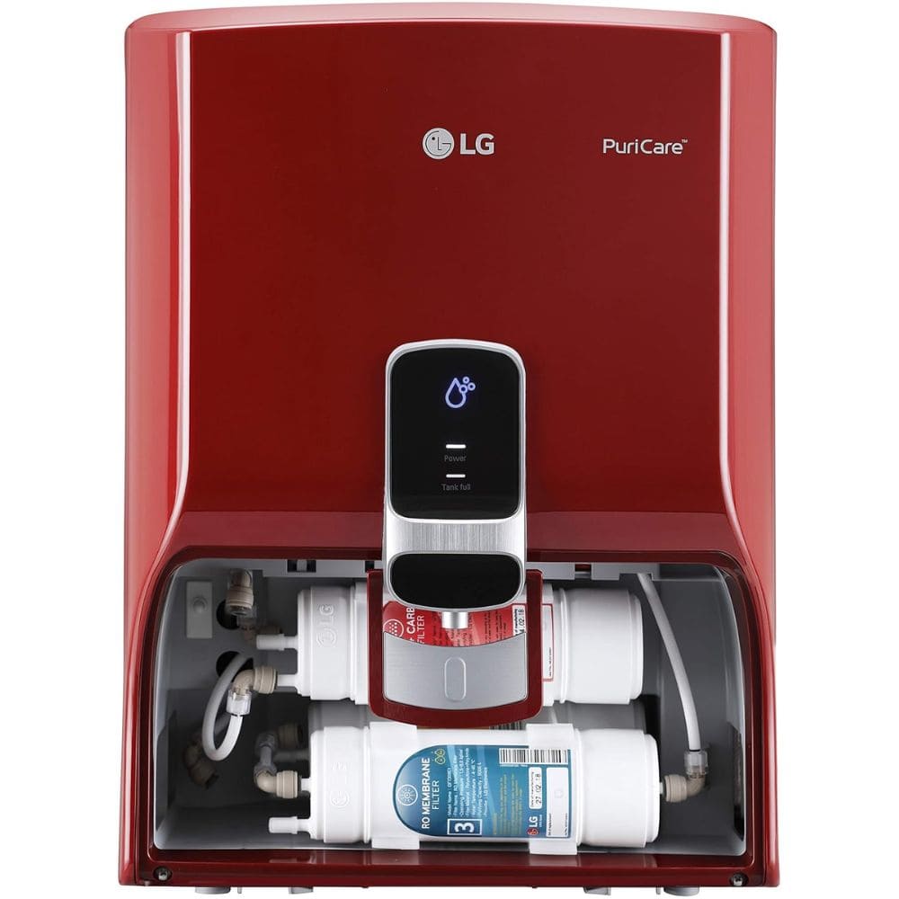 LG WW140NPR, 8 Litres RO+UV Stainless Steel Tank Wall Mountable Water Purifier, Red