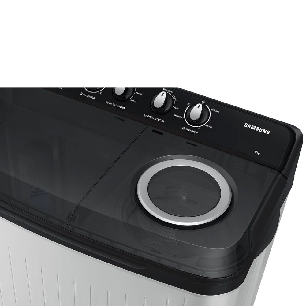 Samsung 8 Kg 5 Star Semi-Automatic Top Load Washing machine (WT80C4200GG, Black)