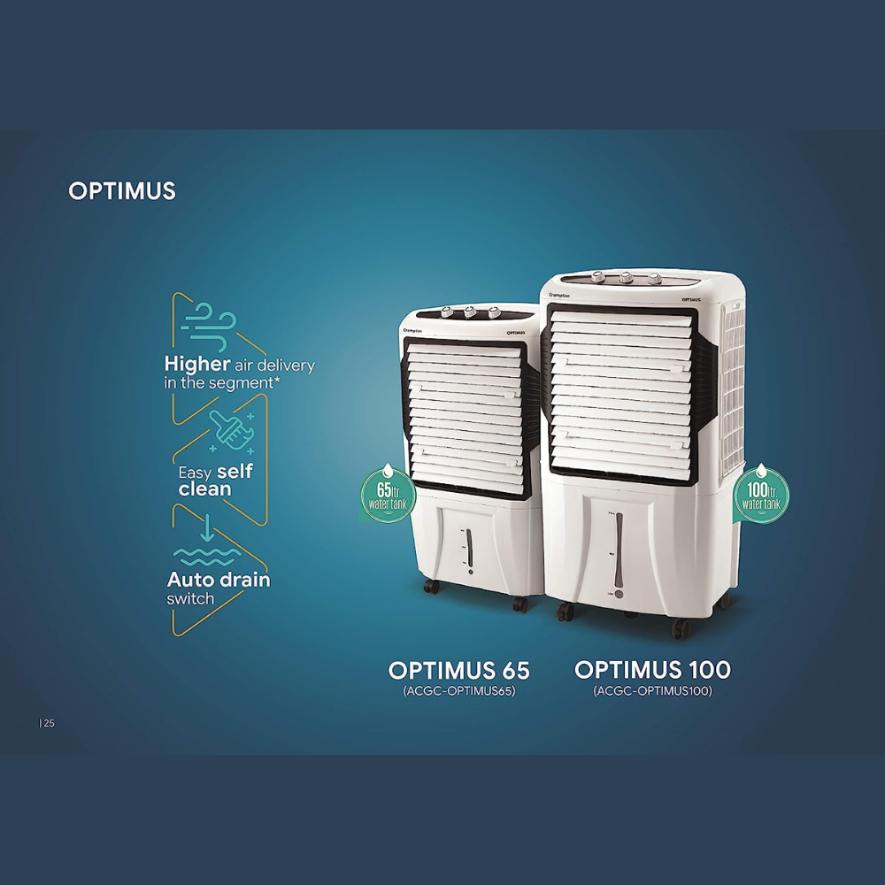 Crompton 65 Litres Desert Air Cooler (OPTIMUS65)
