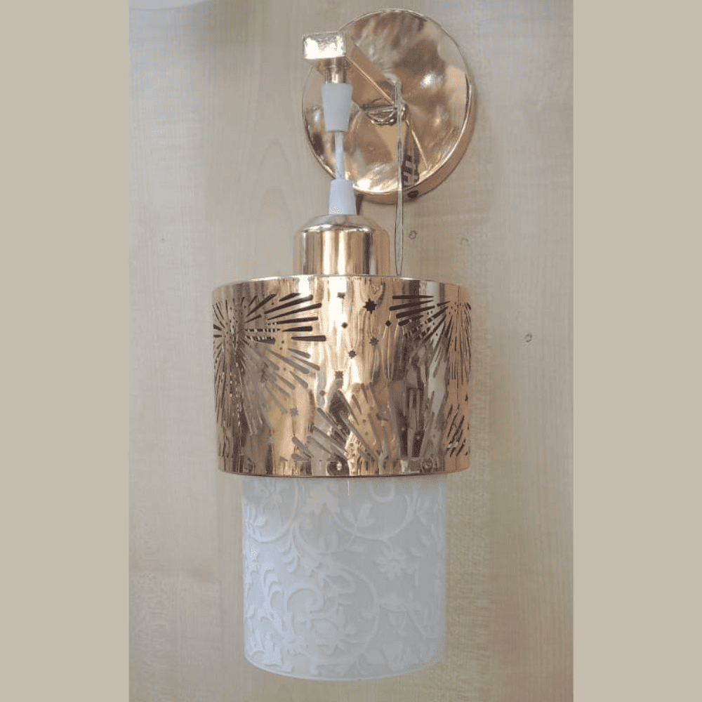 Wall Antique Metal Glass Metal Pendent Light for Indoor Decoration (Coral tree, Brown)