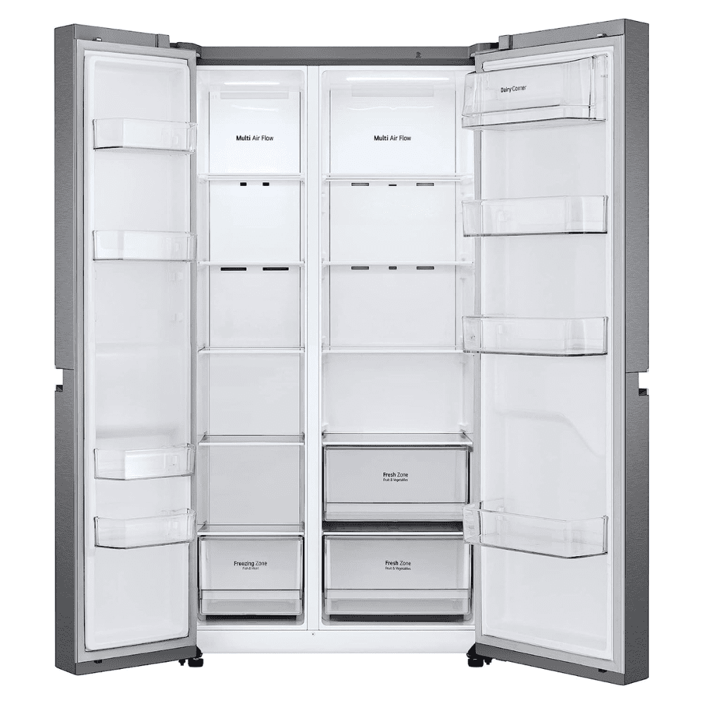 LG 688 Ltrs 5 Star Smart Frost Free Side by Side Refrigerator (GC-B257KQDV, Graphite Steel)