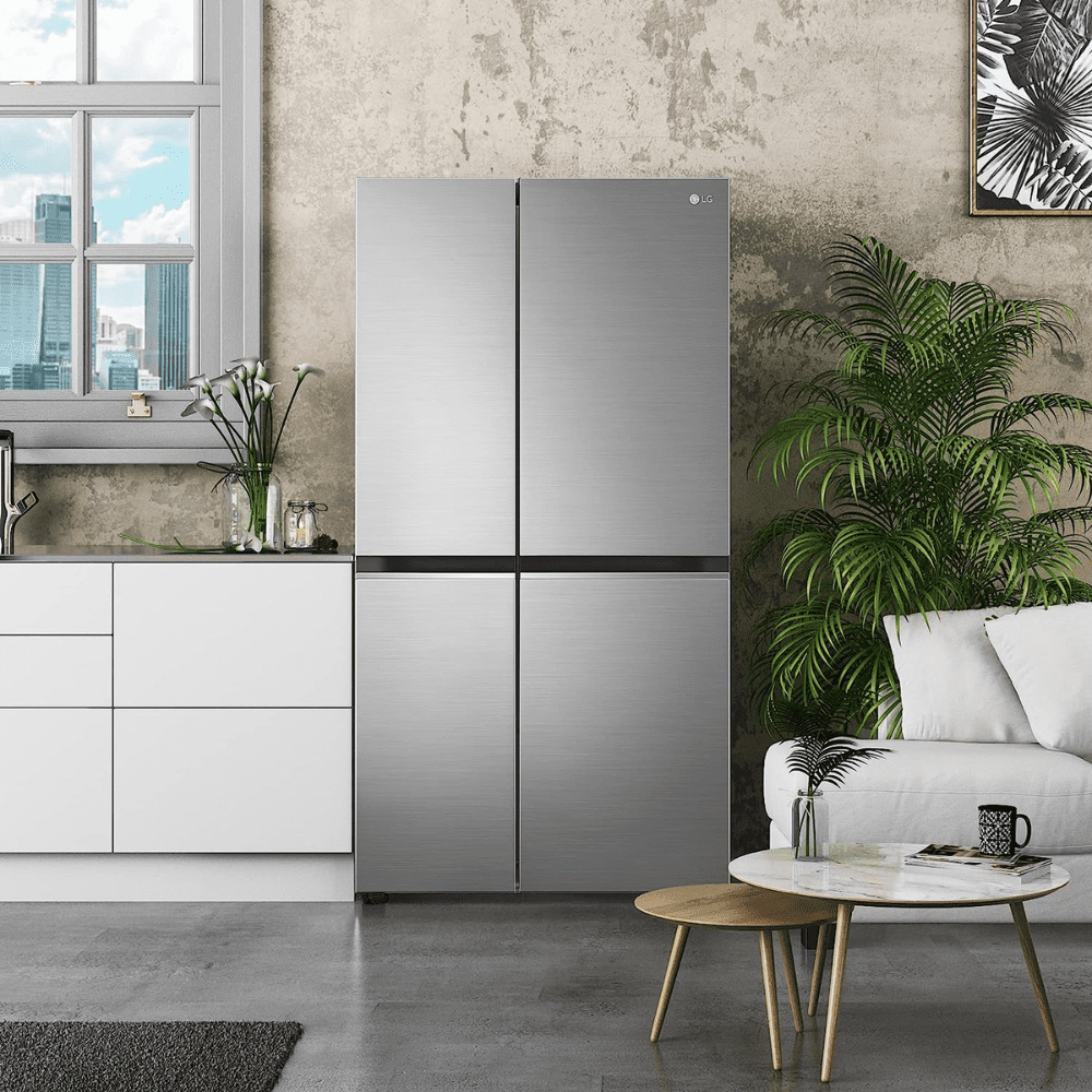 LG 694 Ltrs 5 Star Smart Frost Free Side by Side Refrigerator (GC-B257SLUV, Platinum Silver)