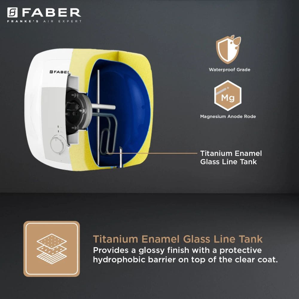 Faber 30 Ltrs Vertical Storage Water Heater Geyser (Cyrus30)