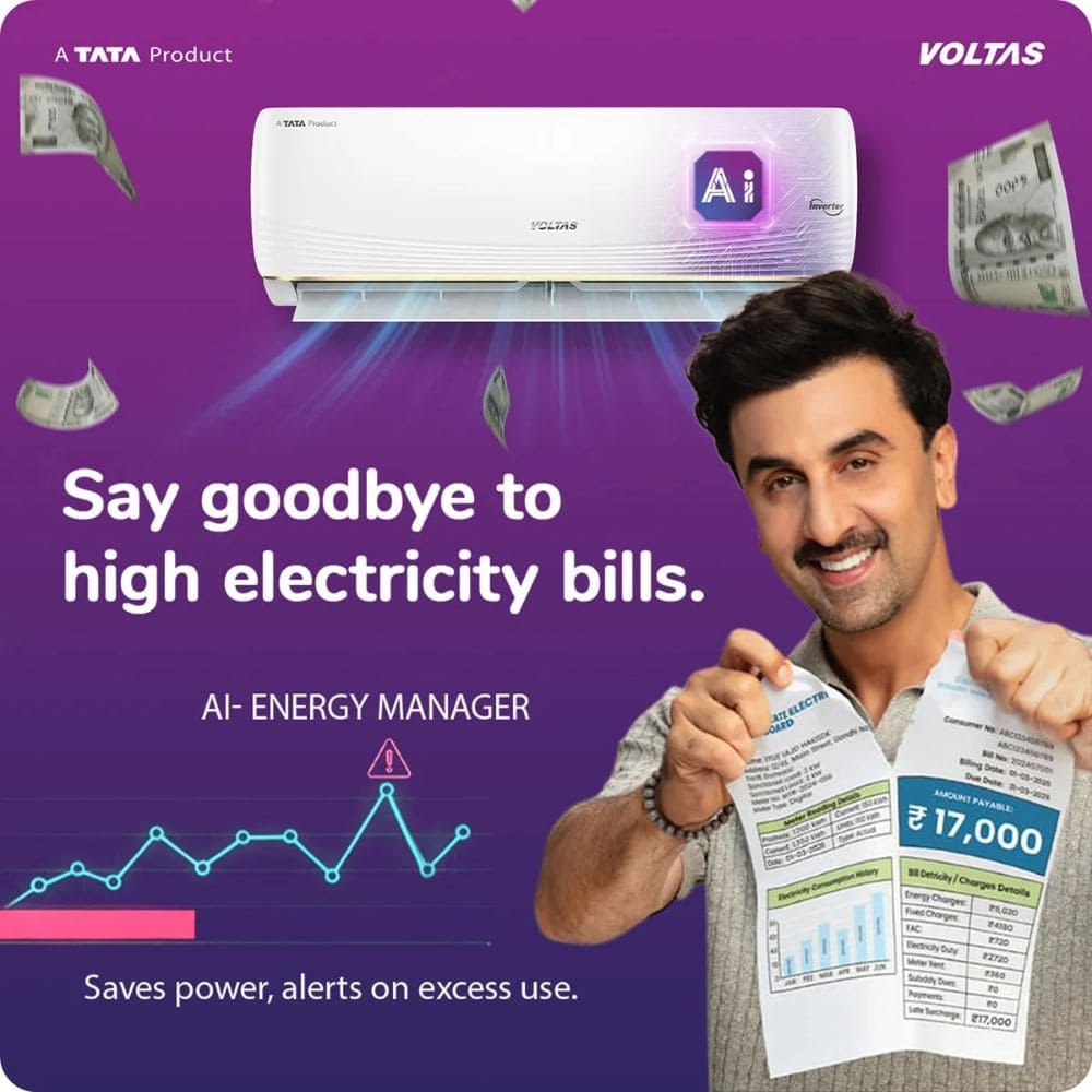 Voltas 1.5 Ton 5 Star Inverter Split Air Conditioner (SAC 185V VERTIS ZEST AI GOLD)