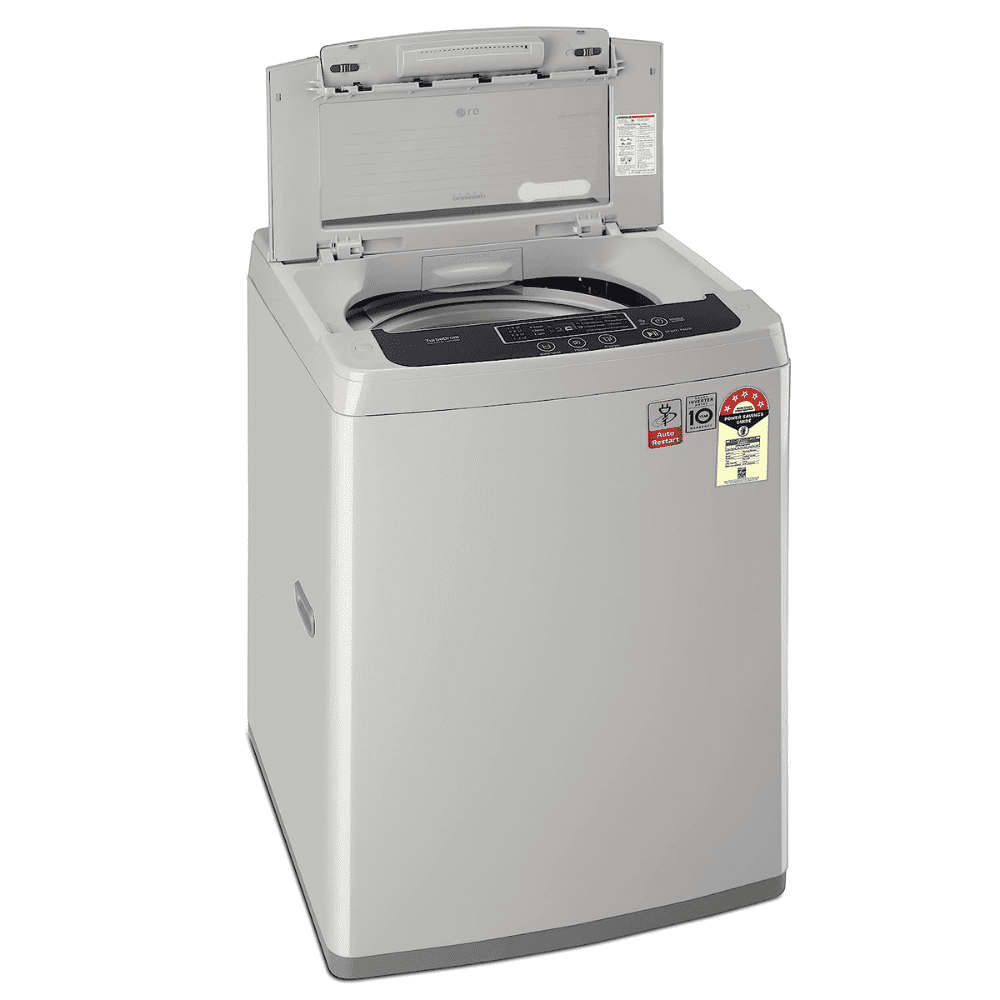 LG 7.5 Kg 5 Star Smart Inverter Fully-Automatic Top Load Washing machine (T75SKSF1ZA, Middle Silver)