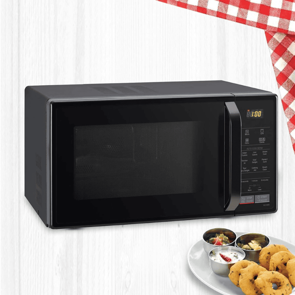 LG 21 Ltrs Charcoal Convection Microwave Oven (MC2146BG Glossy Black)