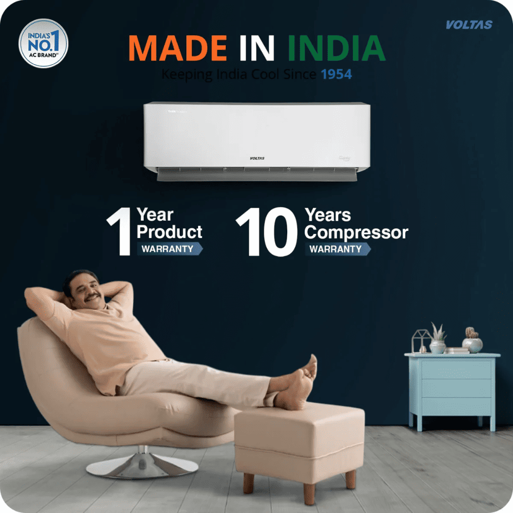 Voltas 2.0 Ton 3 star Inverter Split  Air Conditioner (Venus Luxe 2.0 Tr. 3S)