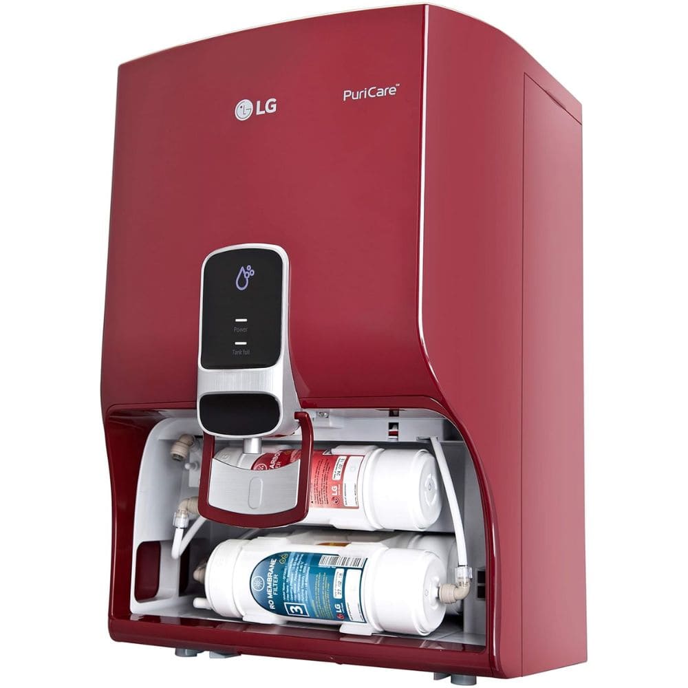 LG WW140NPR, 8 Litres RO+UV Stainless Steel Tank Wall Mountable Water Purifier, Red