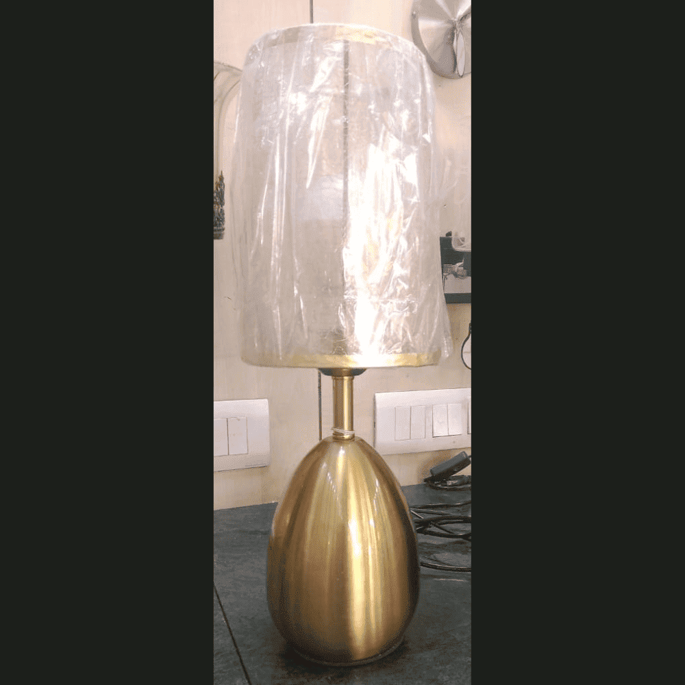 Table Lamps Modern Antique Brass Finish Cylinder drum shades (32156AB, Silver Gold)