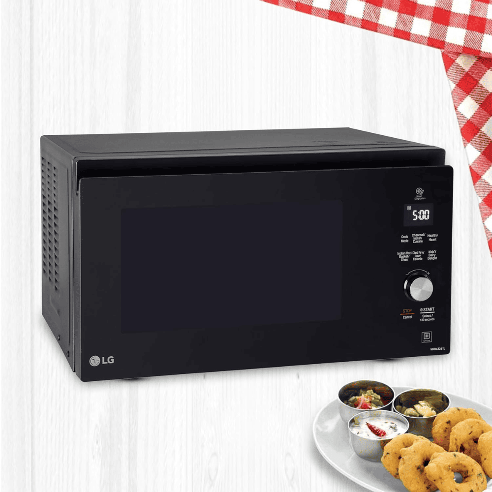 LG 32 Ltrs Stainless Steel Convection Microwave Oven All in One Charcoal (MJEN326TL,Black)
