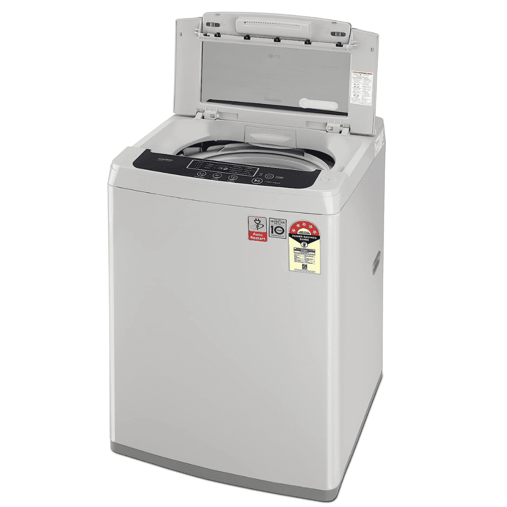LG 7.5 Kg 5 Star Smart Inverter Fully-Automatic Top Load Washing machine (T75SKSF1ZA, Middle Silver)