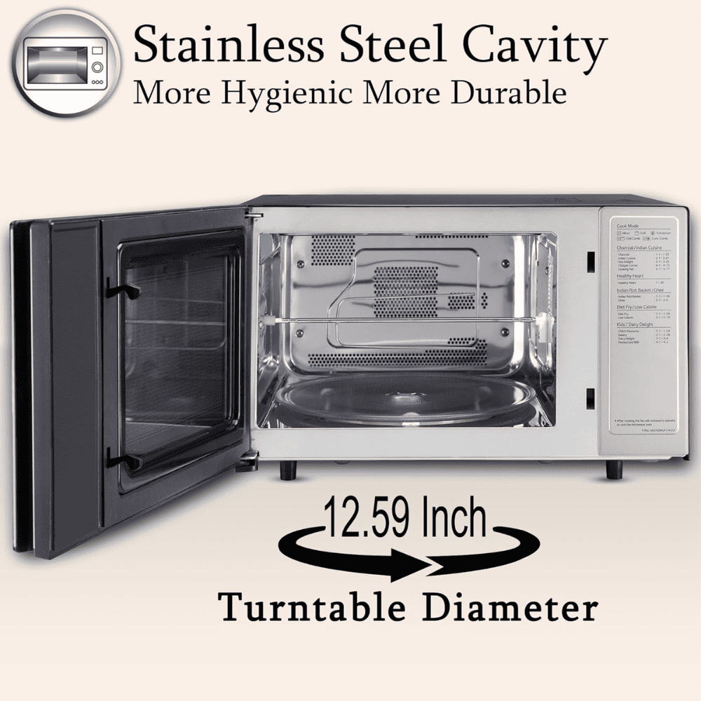 LG 28 Ltrs Charcoal Convection Microwave Oven (MJEN286UH,Black)