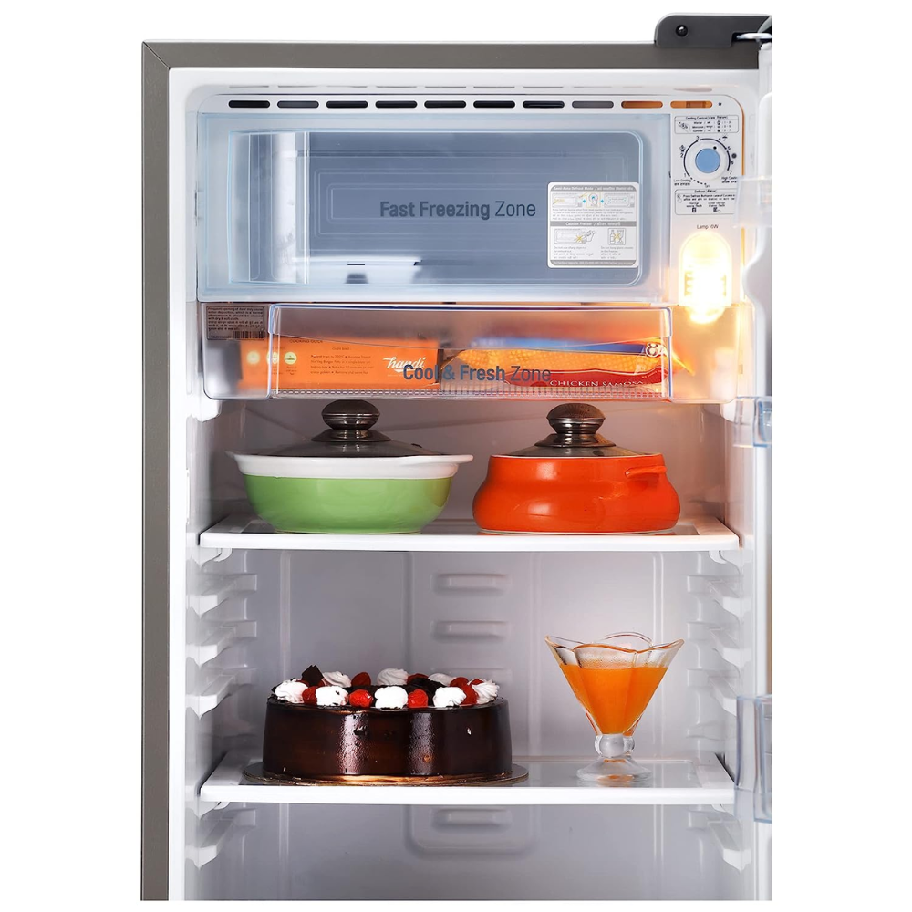 LG 185 Ltrs 3 Star Inverter Direct Cool Single Door Refrigerator (GL-B201APZD, Shiny Steel)