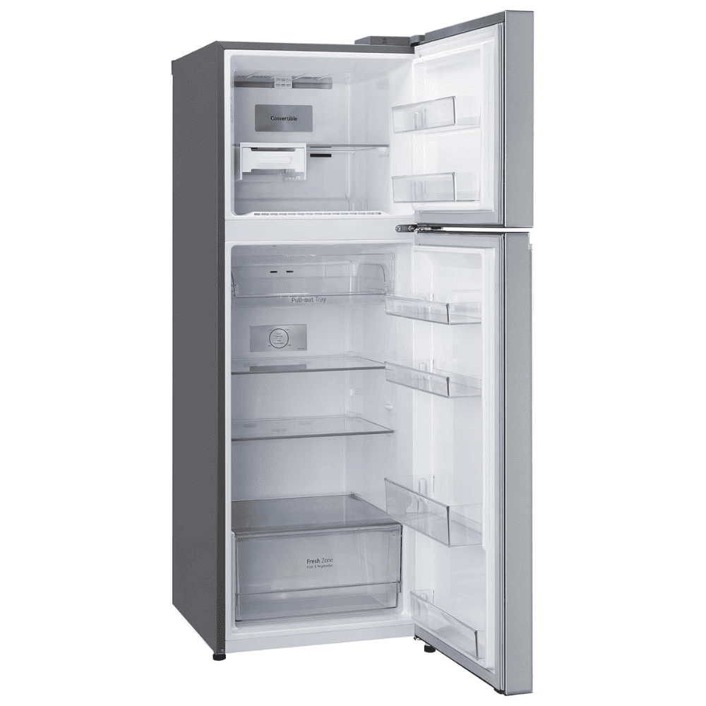 LG 343 Ltrs 2 Star Inverter Frost Free Double Door Refrigerator (GL-S382SPZY, Shiny Steel)