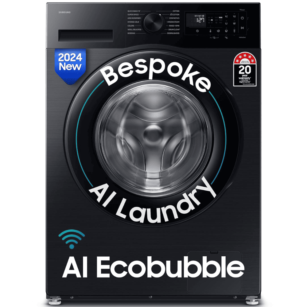 Samsung 12 Kg 5 Star Fully-Automatic Front Load Washing machine (WW12DG5B24AB,Black)