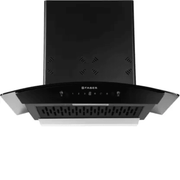 Faber CYGNUS60 IN 3D HC SC FL BK, 60 cm 1000 m3/hr Auto Clean Wall Mounted Chimney, Baffle Filter, Push Button (Black)