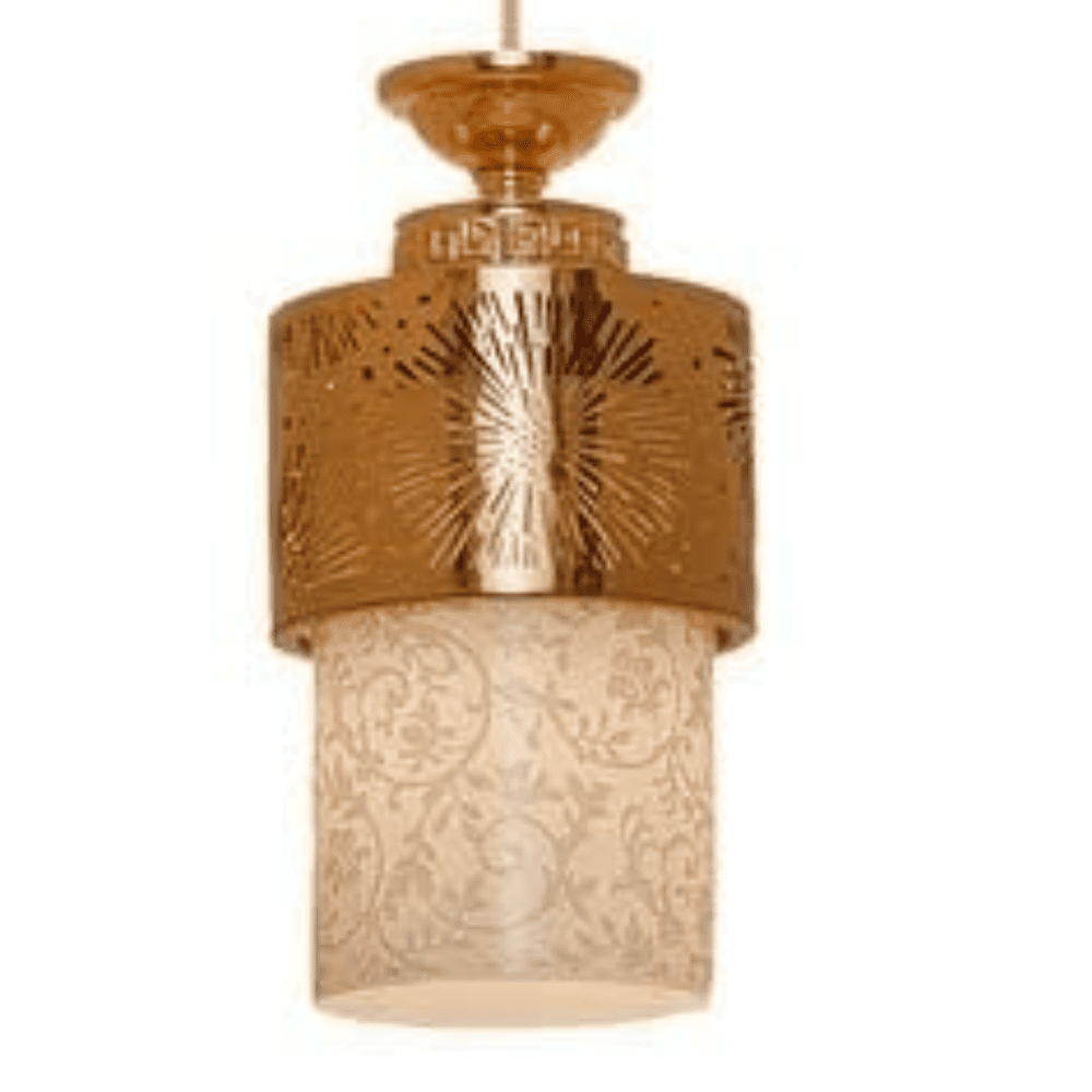 Wall Antique Metal Glass Metal Pendent Light for Indoor Decoration (Coral tree, Brown)