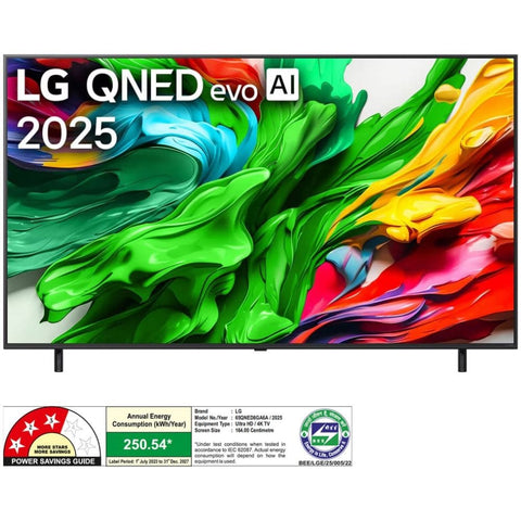 LG 65QNED8GA6A, 65 Inches, 4K Ultra HD QNED TV, Black