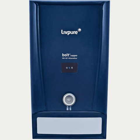 Livpure Bolt plus Copper, 7 Ltrs RO + UF+ Mineraliser Wall Mountable Water Purifier, White