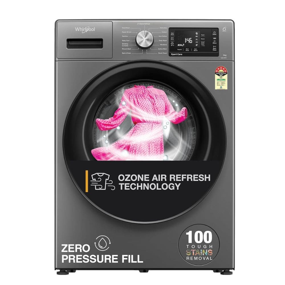 Whirlpool 8 Kg 5 Star Fully Automatic Front Load Washing Machine (XPERT CARE OZONE DIRECT 8.0 GREY)
