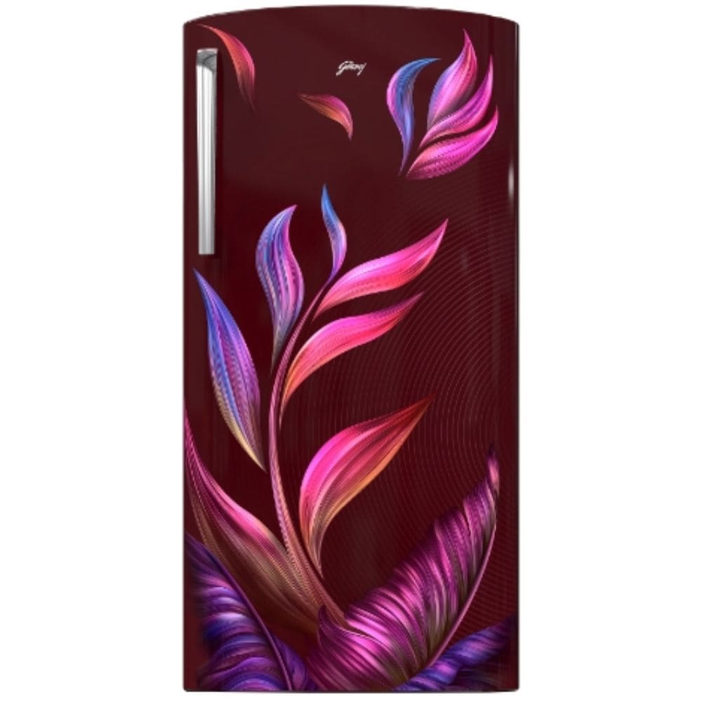 Godrej 184 Ltrs 5 Star Inverter Single Door Refrigerator (RD EMARVEL 207C TDF, Fusion Wine)
