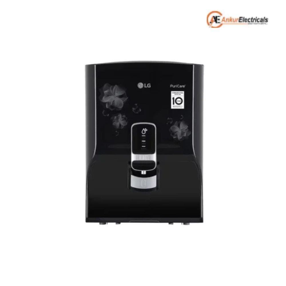LG 8 Ltrs Storage, RO+UV+Mineral Booster Stainless Steel Tank Water Purifier (WW151NT,Black)